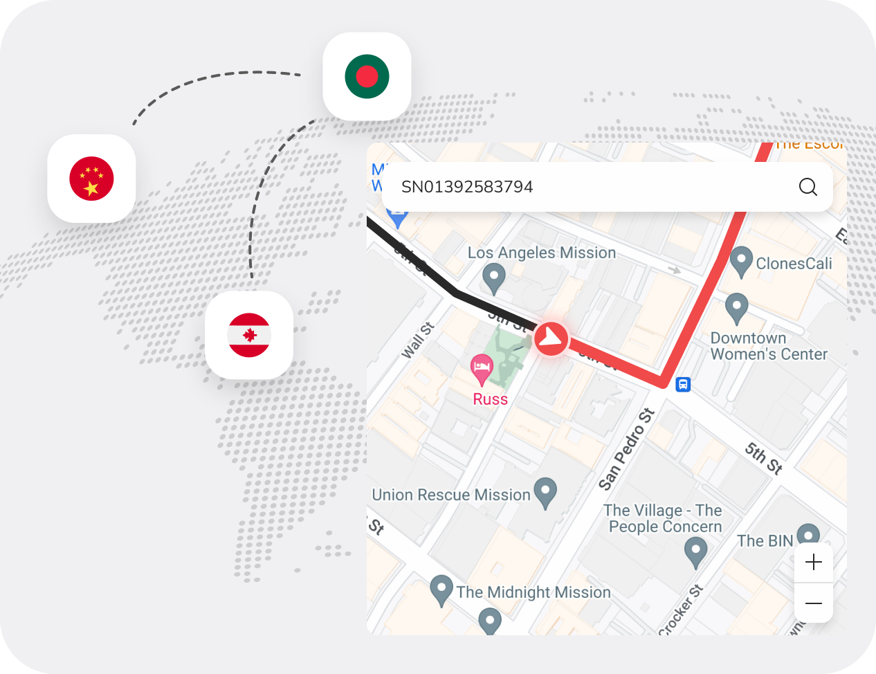 Service area map